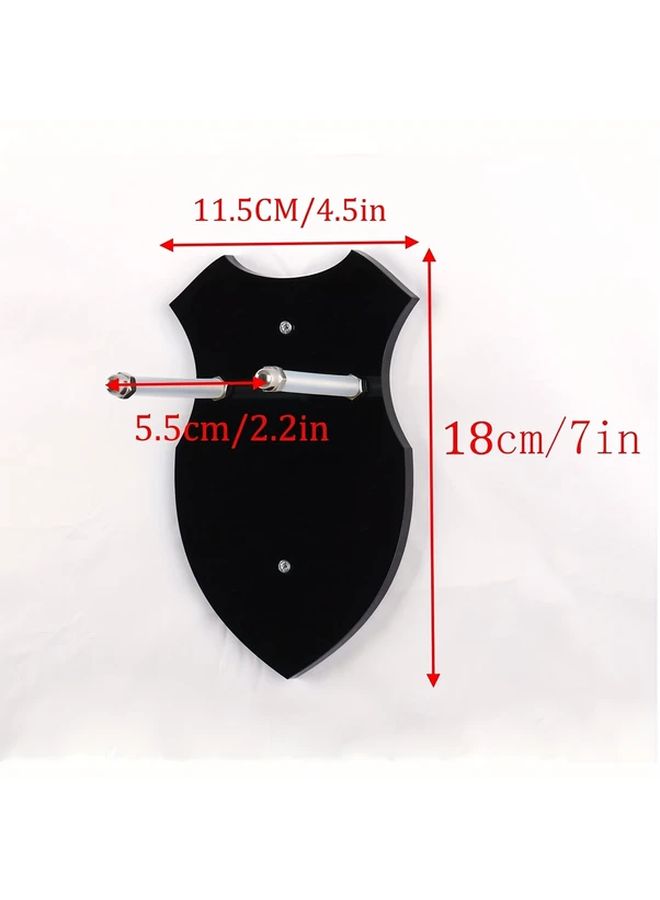 Black Acrylic Sword Wall Mount Display Rack Vertical Space Saving Design Easy Assembly - Image 3