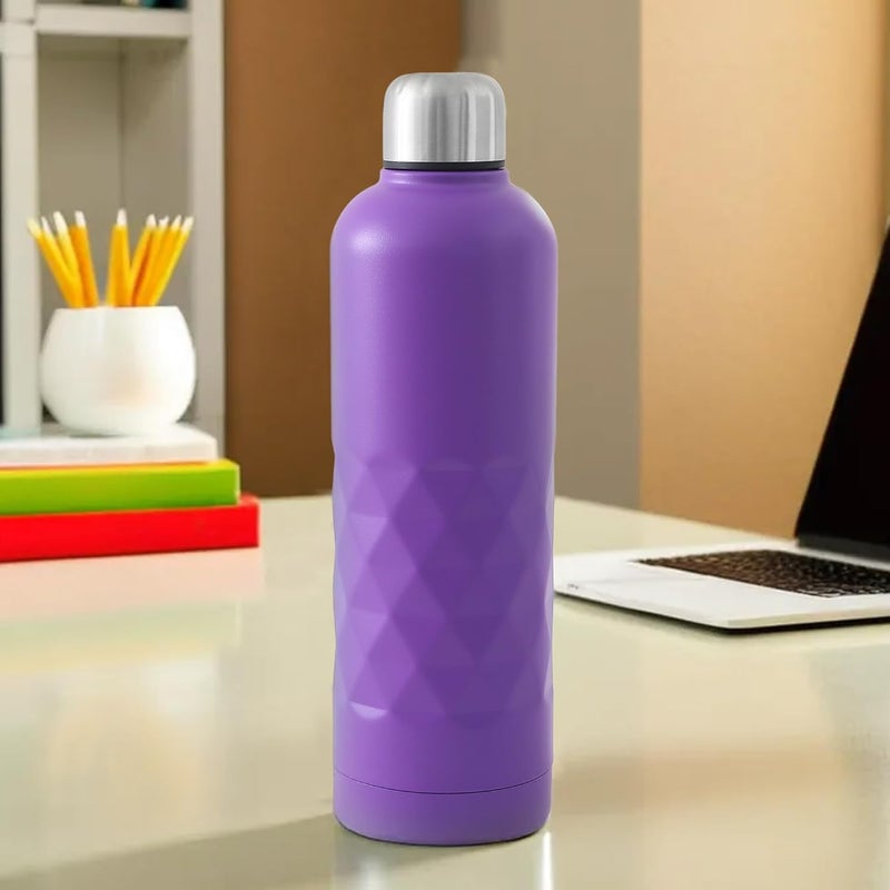 UMAI 750ml Insulated Thermosteel Bottle | Hot and Cold Water Bottle for Office, Gym, School | Leakproof | Vacuum Insulated Water Bottles | Easy Carry Flask for Kids/Adults | (Purple) - Image 1