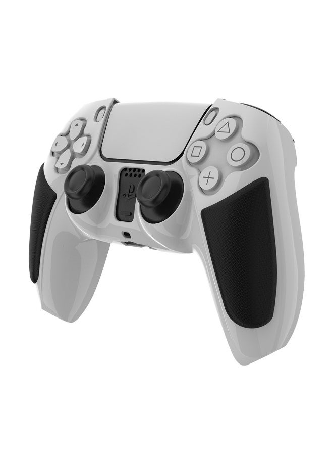 ألعاب تي إن PS5 وحدة التحكم غطاء السيليكون - الأبيض والأسود الحد الأدنى ضد الانزلاق الحالة، متوافقة مع بلاي ستيشن 5 وحدة التحكم اللاسلكية - Image 1