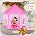 Senodeer Princess Tent with Rainbow Rug Little Star Lights for Girls Pink Play Tent for Kids Girls Toys Set for Indoor Princess Games Decor Princess Castle Playhouse - Image 4