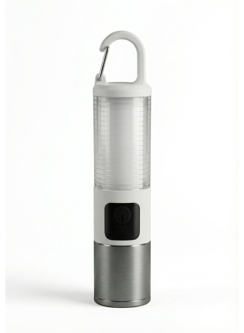 كشاف LED محمول متعدد الاستخدام مع فانوس وشاشة رقمية وشحن USB وإضاءة قوية - Image 1