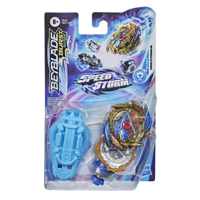 Beyblade Burst Surge Speedstorm Super Hyperion H6 Spinning Top Starter Pack - Attack Type Battling Game Top with Launcher, Toy for Kids - Image 2