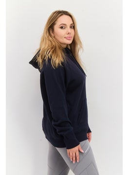 Champion Women Sportswear Fit Long Sleeve Outdoor Sweatshirt, Navy  - Image 3