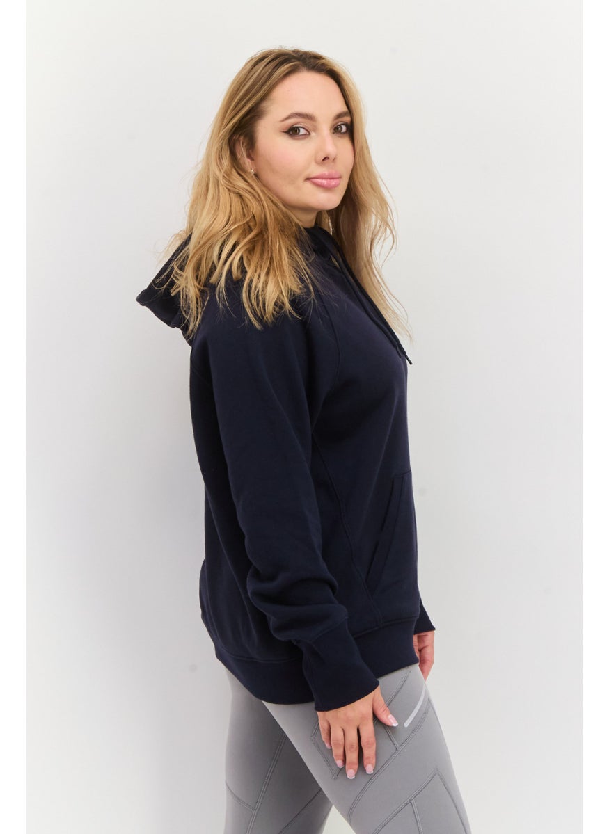 Champion Women Sportswear Fit Long Sleeve Outdoor Sweatshirt, Navy  - Image 3