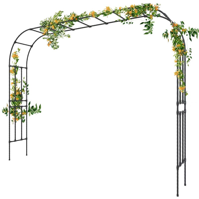 BUKLIYN Garden Arch Trellis - Length: 126in, Height: 94.5in Garden Arch Arbor Trellis for Climbing Plants Outdoor - Garden Arch for Lawn, Party, Ceremony Wedding Decoration - Image 1