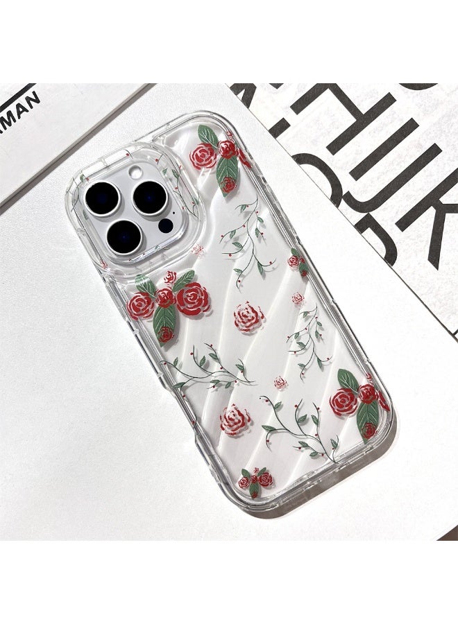 NIBEMINENT Oil Painting Roses Protective TPU Case Cover For iPhone 14 Clear - Image 1