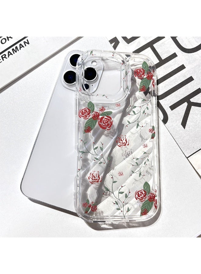NIBEMINENT Oil Painting Roses Protective TPU Case Cover For iPhone 14 Clear - Image 2