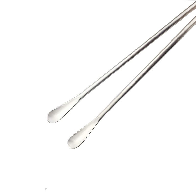 JASHII Silver Matte Long Handle Spoon Cocktail Mixing Stirring Spoons Iced Tea Coffee Spoons with 8.6 inch Long Handle Brushed SUS304 Stainless Steel, 3-Piece - Image 2