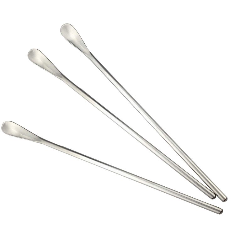JASHII Silver Matte Long Handle Spoon Cocktail Mixing Stirring Spoons Iced Tea Coffee Spoons with 8.6 inch Long Handle Brushed SUS304 Stainless Steel, 3-Piece - Image 1