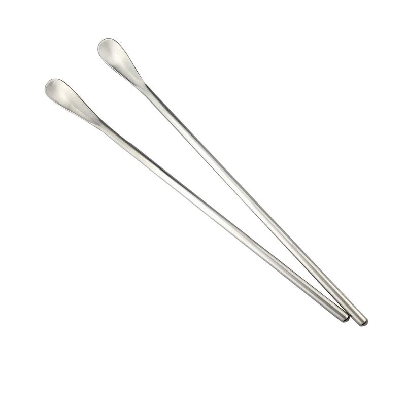 JASHII Silver Matte Long Handle Spoon Cocktail Mixing Stirring Spoons Iced Tea Coffee Spoons with 8.6 inch Long Handle Brushed SUS304 Stainless Steel, 3-Piece - Image 3