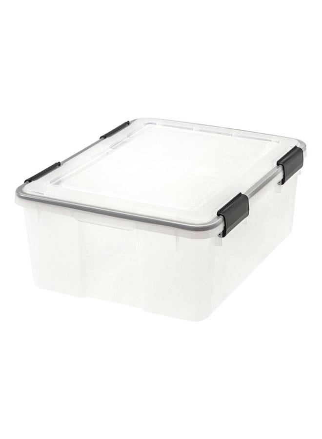 IRIS Storage Box Clear and Black 30.6 Quart - Image 2