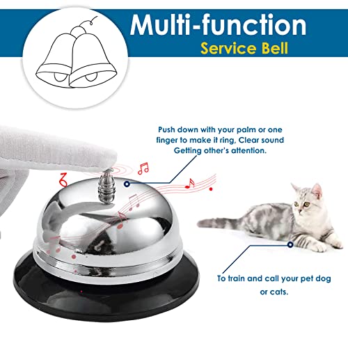 ERDANER 1pcs Call Bell, Service Bell, Loud and Clear Ring Stainless Steel Metal Counter Service Bell,for Hotels, Schools, Restaurants,Reception Areas(Small Size) - Image 3