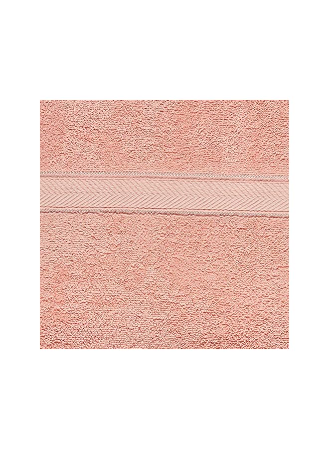 The Bros Cotton-Rich 480 GSM Terry Bath Towel 2PC Set - Quick-Dry, Highly Absorbent for a Spa Experience at Home, Size: Bath Towel (70 x 140 cm) & Hand Towel (40 x 70 cm), Peach - Image 4