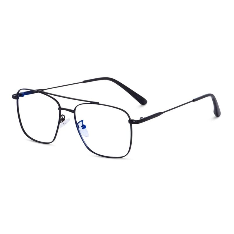 Dervin Blue Light Blocking Blue Cut Zero Power anti-glare Retro Square Eyeglasses, Frame for Eye Protection from UV by Computer/Tablet/Laptop/Mobile - Image 1