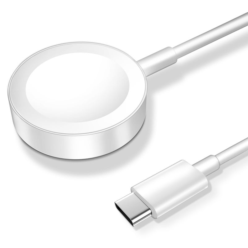 xiwxi ðŸðŸŽðŸðŸ” ð”ð©ð ð«ðšððžð Magnetic Charging Cable for Apple Watch Charger,[USB C Port] Wireless Charging Cable Compatible with iWatch Series Ultra/10/9/8/7/6/SE/SE2/5/4/3/2[3.3FT]-White - Image 1