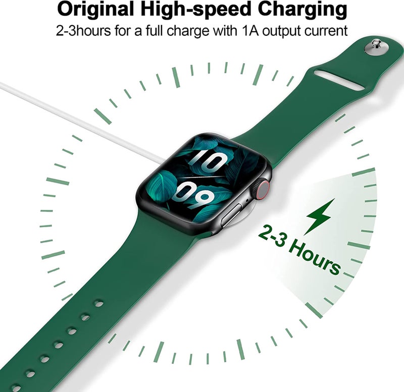 xiwxi ðŸðŸŽðŸðŸ” ð”ð©ð ð«ðšððžð Magnetic Charging Cable for Apple Watch Charger,[USB C Port] Wireless Charging Cable Compatible with iWatch Series Ultra/10/9/8/7/6/SE/SE2/5/4/3/2[3.3FT]-White - Image 3