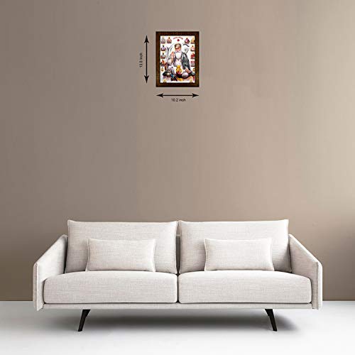 Indianara SATNAM WAHEGURU Painting -Synthetic Wood, 27x30.5x1cm, Multicolour - Image 2