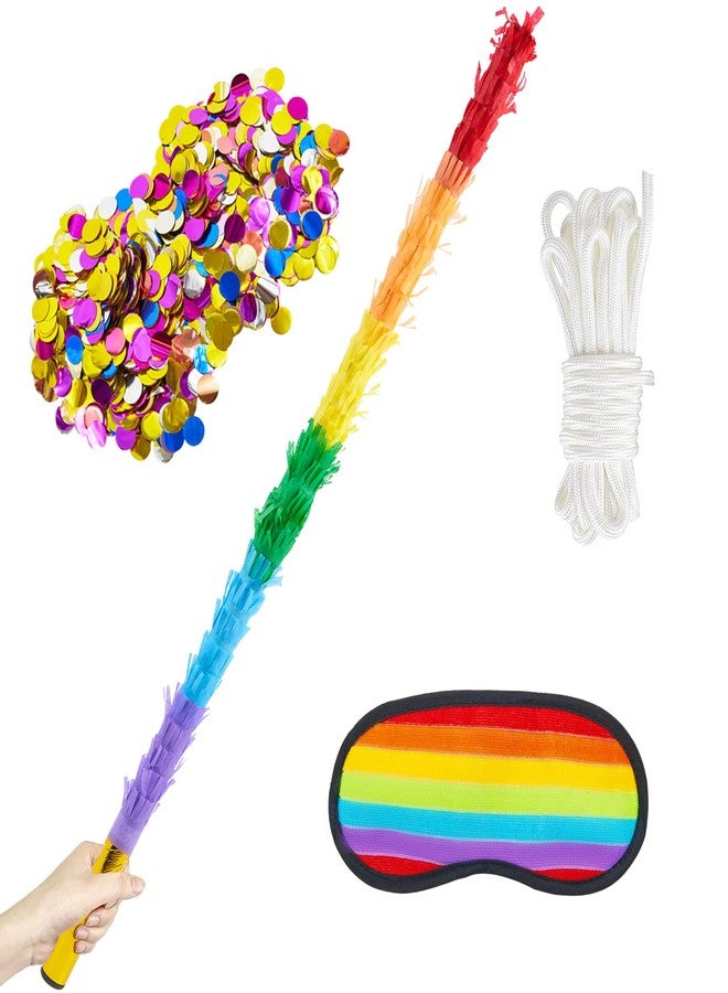 PCFING 30 Inch Piñata Stick Kit Rainbow Very Sturdy Will Not Break, Suitable for Boys Girls Adults Can Have Fun at Any Party - Image 1