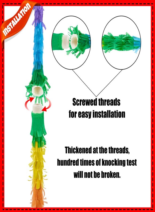 PCFING 30 Inch Piñata Stick Kit Rainbow Very Sturdy Will Not Break, Suitable for Boys Girls Adults Can Have Fun at Any Party - Image 4