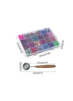 AIWANTO 600-Pieces Sealing Wax Sealing Kit Wax Seal Stamp Kit Beads Packed In Plastic Box, with Tea Candles and Wax Spoon  - Image 2