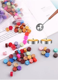 AIWANTO 600-Pieces Sealing Wax Sealing Kit Wax Seal Stamp Kit Beads Packed In Plastic Box, with Tea Candles and Wax Spoon  - Image 4
