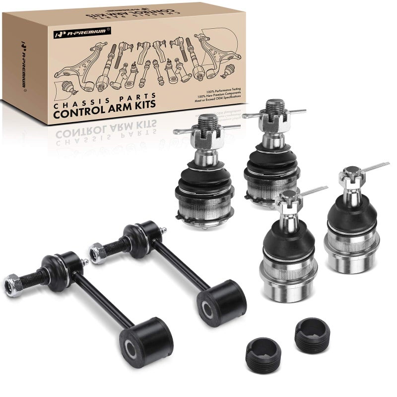 مجموعة APremium من 6 روابط قضيب التوازن الأمامي العلوية والسفلية متوافقة مع جيب رانجلر 20072017 رانجلر JK 2018