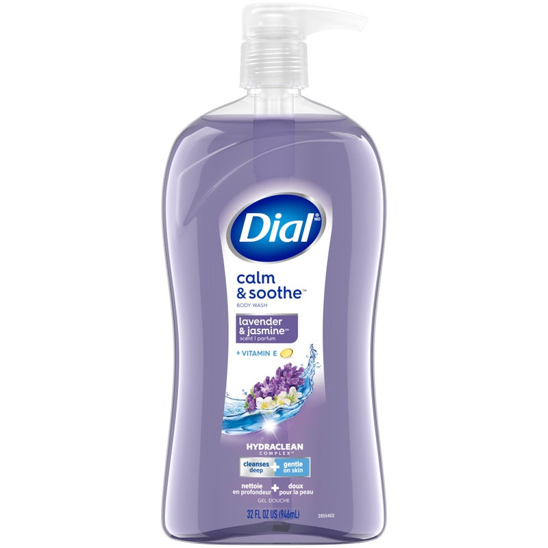 Dial Body Wash Calm  Soothe Lavender  Jasmine Scent 32 fl oz