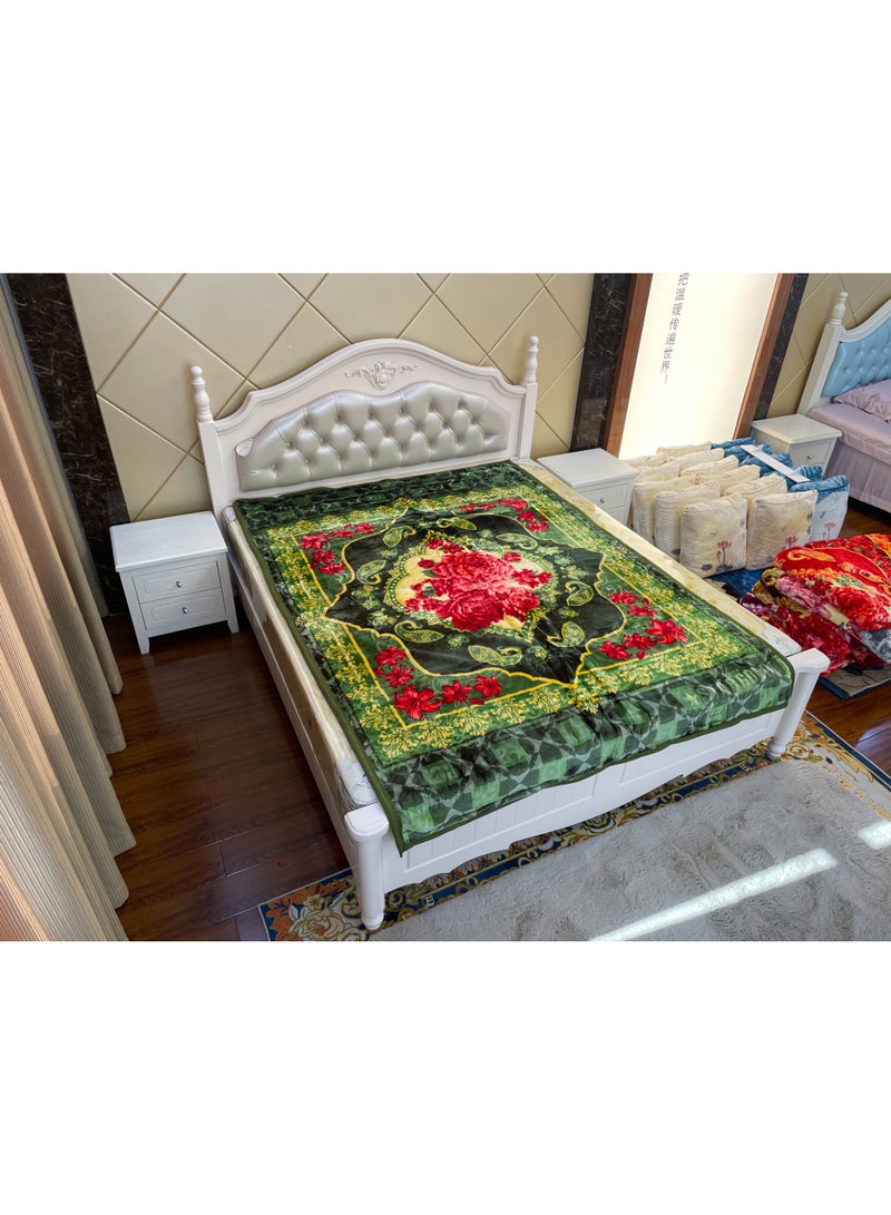 STARGOLD 160x220cm Weighted Comfort Blanket Extra Heavy 2 Ply Winter Throw for Single Bed, Premium Embossed Wool Feel Bedding, 10LBS, SG-BL905