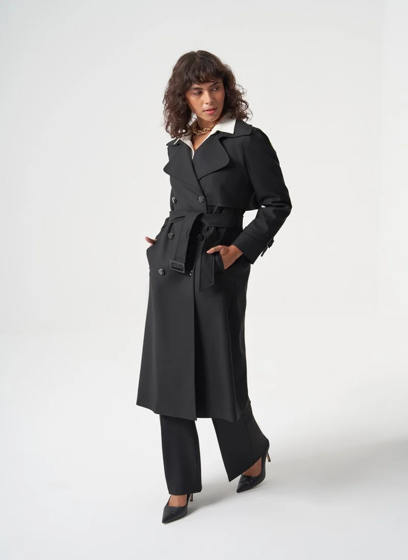 MIZALLE Belted Trench Coat