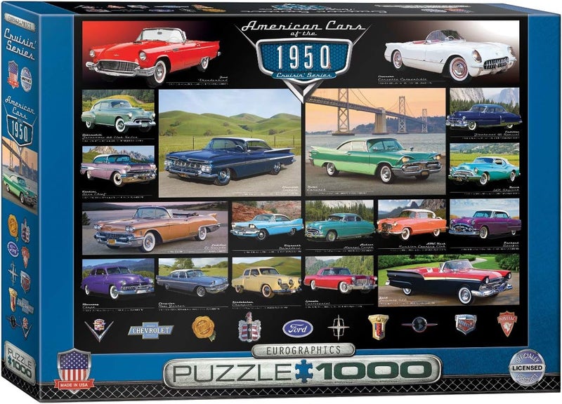 EuroGraphics 1950s Cruisin Classics Jigsaw Puzzle 1000Piece - Image 1