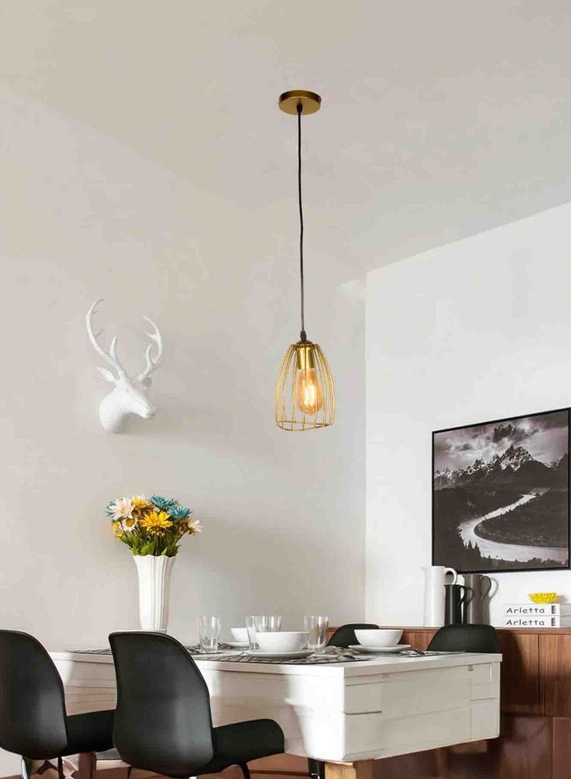 Best Power Modern 6780 Gold Iron Pendant Light with Gold Design | E27 Bulb | Sleek and Stylish Lighting for Home Interiors - Image 3
