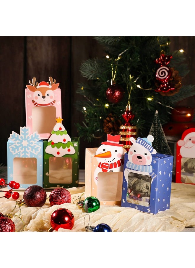 Eaasty 18 Count Christmas Cash Gift Boxes For Gifting Money With Clear Window Money Holder For Cash Gift Holiday Paper Gift Boxes Christmas Santa Tree Ornament Gift Wrap Boxes For Presents  - Image 3