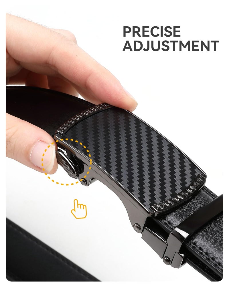 CHAOREN Ratchet Boys Belt, Kid Dress Belt with Click Buckle, Adjustable Leather Belt for School Uniform and Formal Pants - Image 4