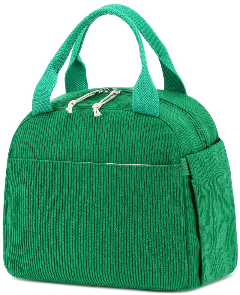 Bluboon Lunch Bag for Women Men Cute Corduroy Lunch Tote Bags Reusable Insulated Lunch Box Large Capacity Reusable Insulated Cooler for Work Picnic or Travel - Image 2