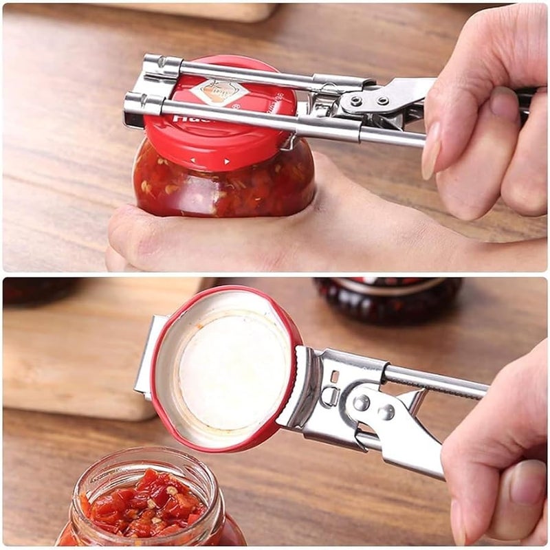 zengxiaoyun® Master Jar & Bottle Opener, Adjustable Multifunctional Stainless Steel Can Opener Jar Lid Gripper, Manual,Kitchen Accessories (2PCS) - Image 3