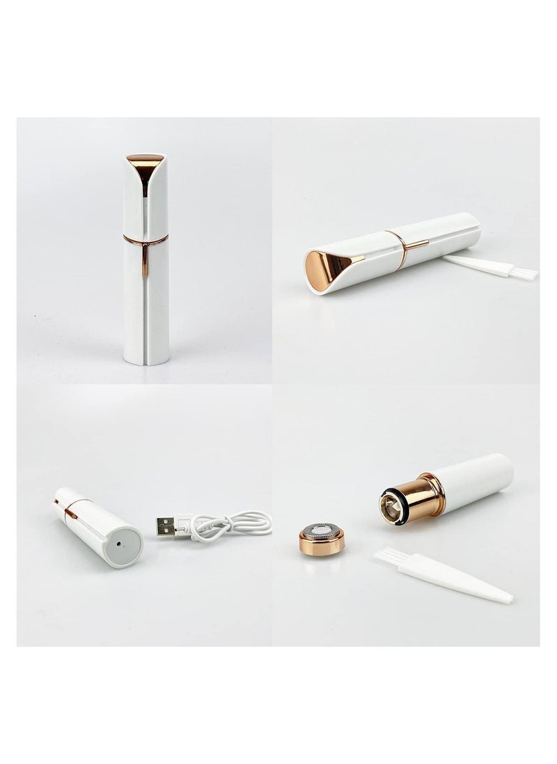 Electric Facial Hair Remover, Women’s Portable Facial Hair Trimmer, Best Painless Flawless Hair Remover for Women Bikini Area, Peach Fuzz, Upper Lip - Image 4