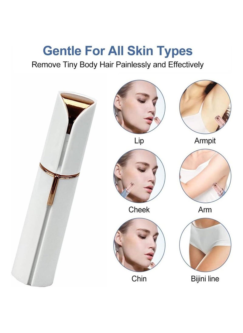 Electric Facial Hair Remover, Women’s Portable Facial Hair Trimmer, Best Painless Flawless Hair Remover for Women Bikini Area, Peach Fuzz, Upper Lip - Image 3