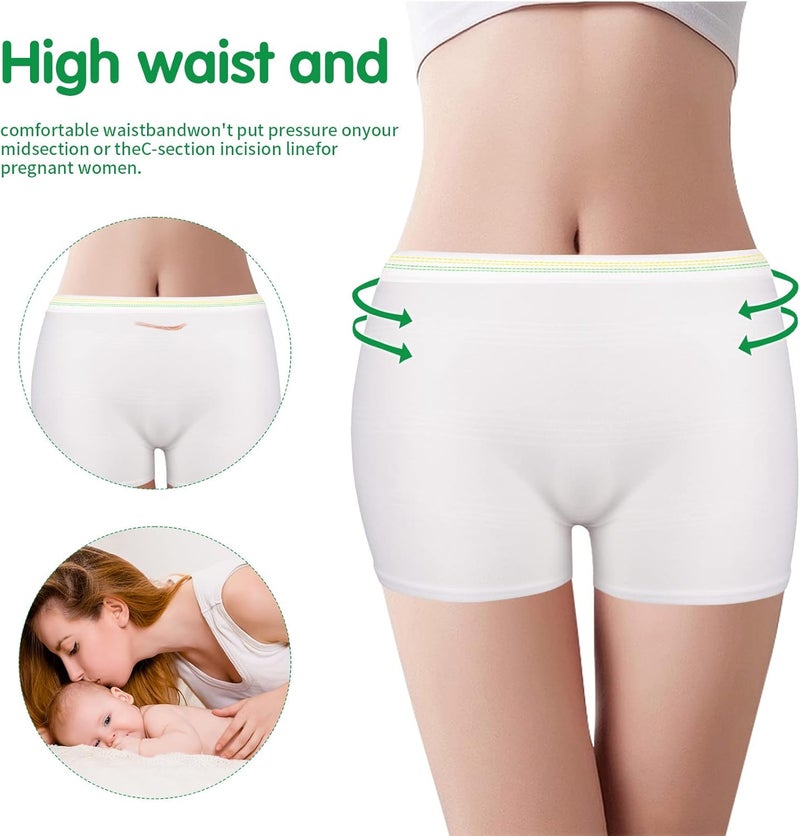 JUNFAN 12 Pack Mesh Underwear Postpartum Must Have Hospital Provide Washable Breathable Undies for Delivery, Surgical,Traveling (4XL(15-44 in)) - Image 3