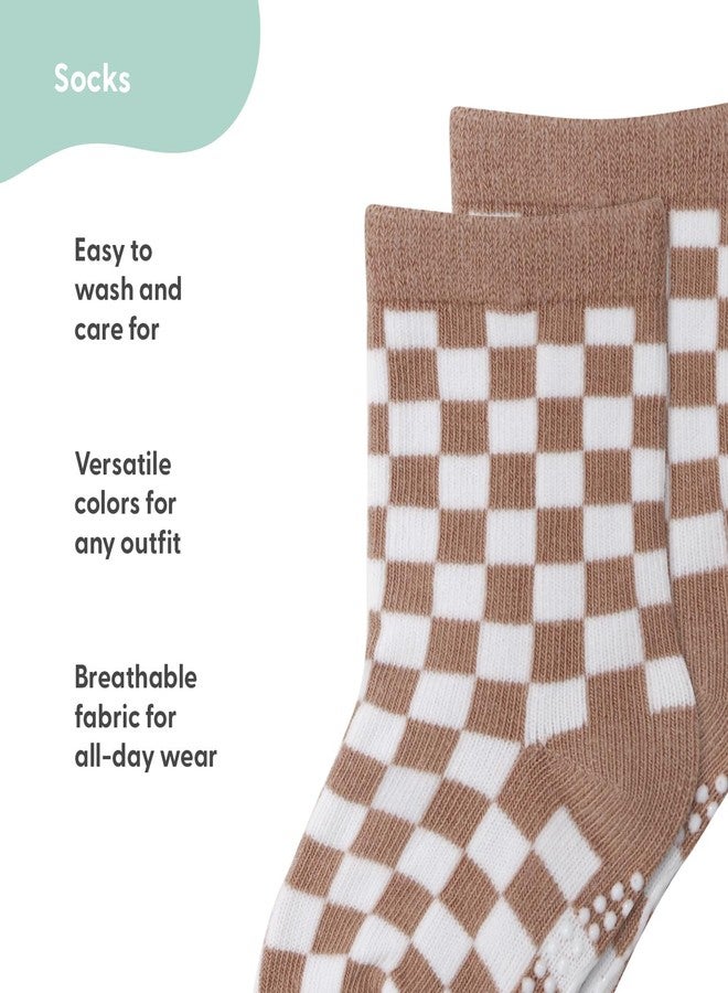 The Peanut Shell The Peanutshell Organic Baby Socks for Girls or Boys 0-3 Months Set of 12 - Non-Slip Grip, Soft and Breathable Cotton Baby Crew Socks - Comfortable Design for Newborn- Neutral - Image 5