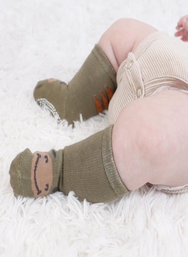 The Peanut Shell The Peanutshell Organic Baby Socks for Girls or Boys 0-3 Months Set of 12 - Non-Slip Grip, Soft and Breathable Cotton Baby Crew Socks - Comfortable Design for Newborn- Neutral - Image 3