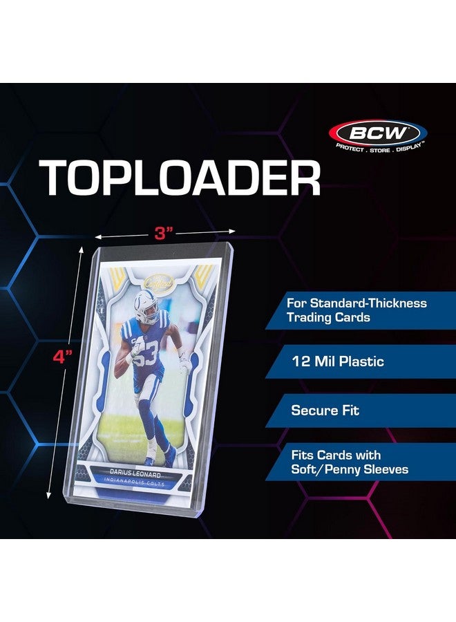 BCW 3X4 Topload Card Holders And Card Sleeves Combo | 100 Clear Plastic Toploaders And 100 Soft Card Sleeves | Protect, Store, And Display Trading Cards | Durable Card Storage Box For Collectors  - Image 3
