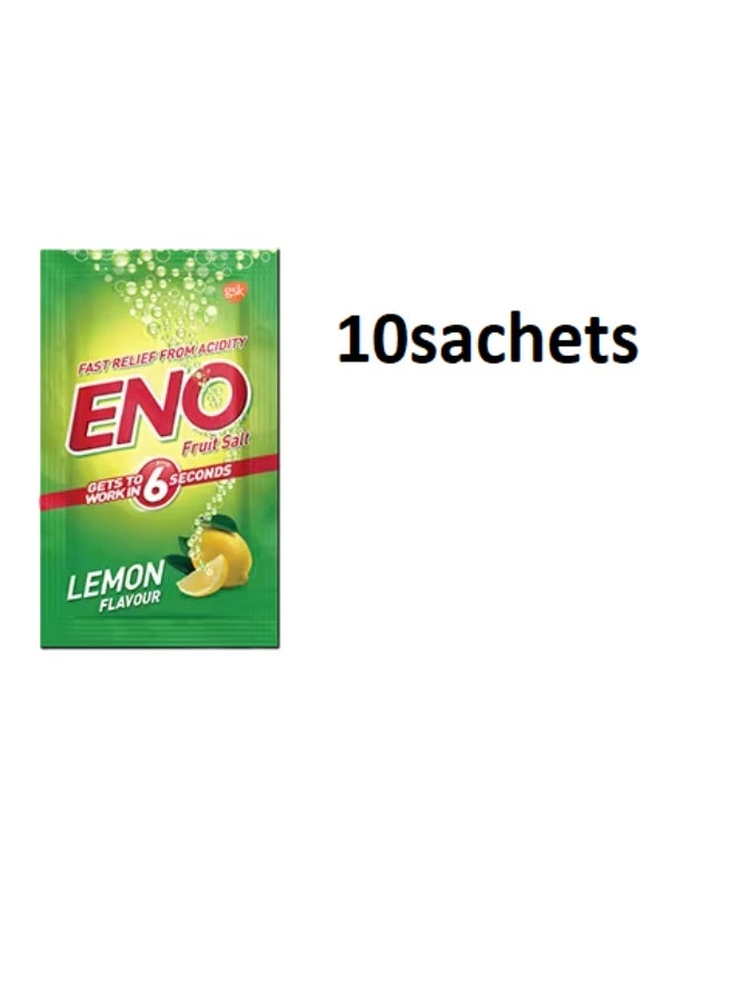 Eno Fruit Salt Lemon 10 Sachets x 5g - Image 1