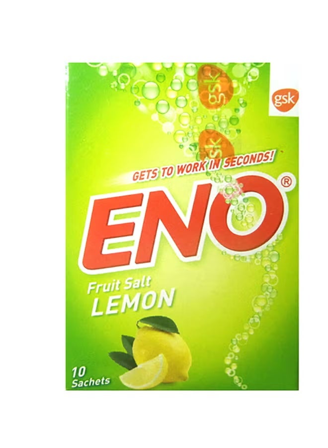 Eno Fruit Salt Lemon 10 Sachets x 5g - Image 2
