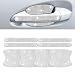 INSAUTO 8 Pieces Bling Car Door Handle Scratch Protector Universal Rhinestone Car Stickers for Women Automotive Exterior Accessories Silver - Image 2