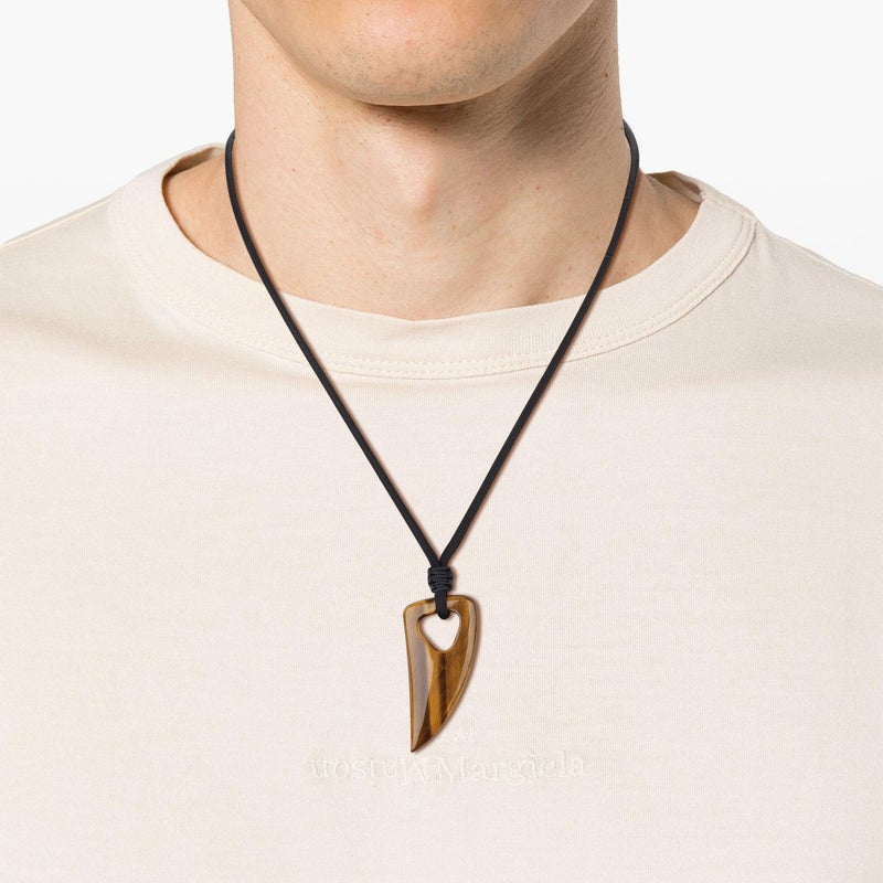 COAI Mens Wolf Tooth Amulet Tiger Eye Stone Necklace for Men Women - Image 3