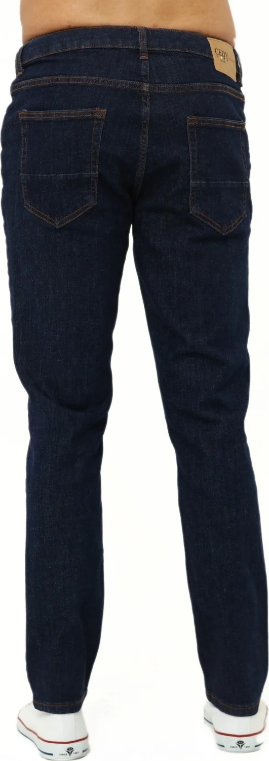Cedy Denim Men's Yüksel Waist Wide Cut Piggy Leg Denim Trousers Regular Fit Jean C336
