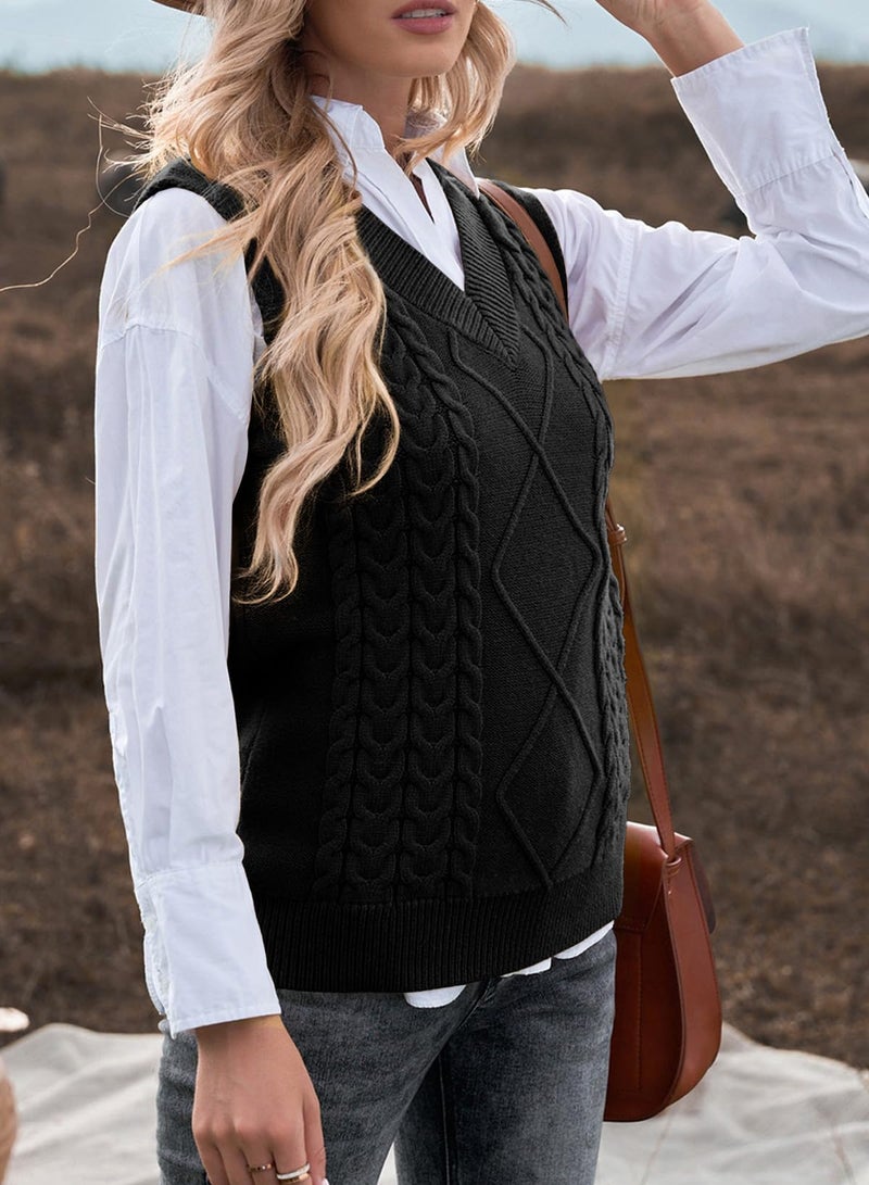 EVALESS سترة نسائية بلا أكمام سوداء بحجم كبير من EVALESS - Image 5