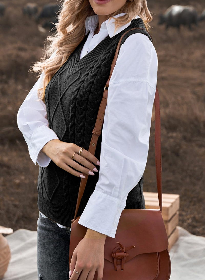 EVALESS سترة نسائية بلا أكمام سوداء بحجم كبير من EVALESS - Image 4