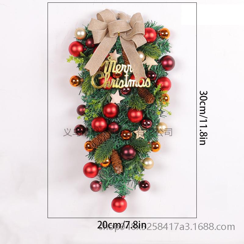 Hong Kong Love Christmas Decorative Ball Hanging Tree Pvc Sticker Creative Bow Rattan Door Hanging Glass Sticker - Image 5