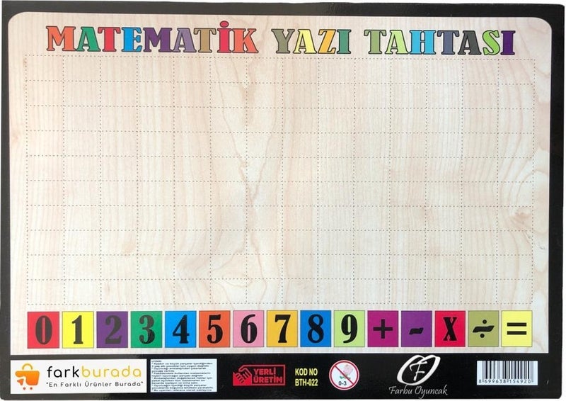 Farbu Toy Wooden Bultak Puzzle 8 Pieces with Writing Board on the Back Side Jigsaw Hand Tools